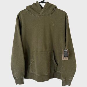 Ninth Hall Faded Washed Relaxed Hoodie Sweatshirt Olive Green Men's Small New